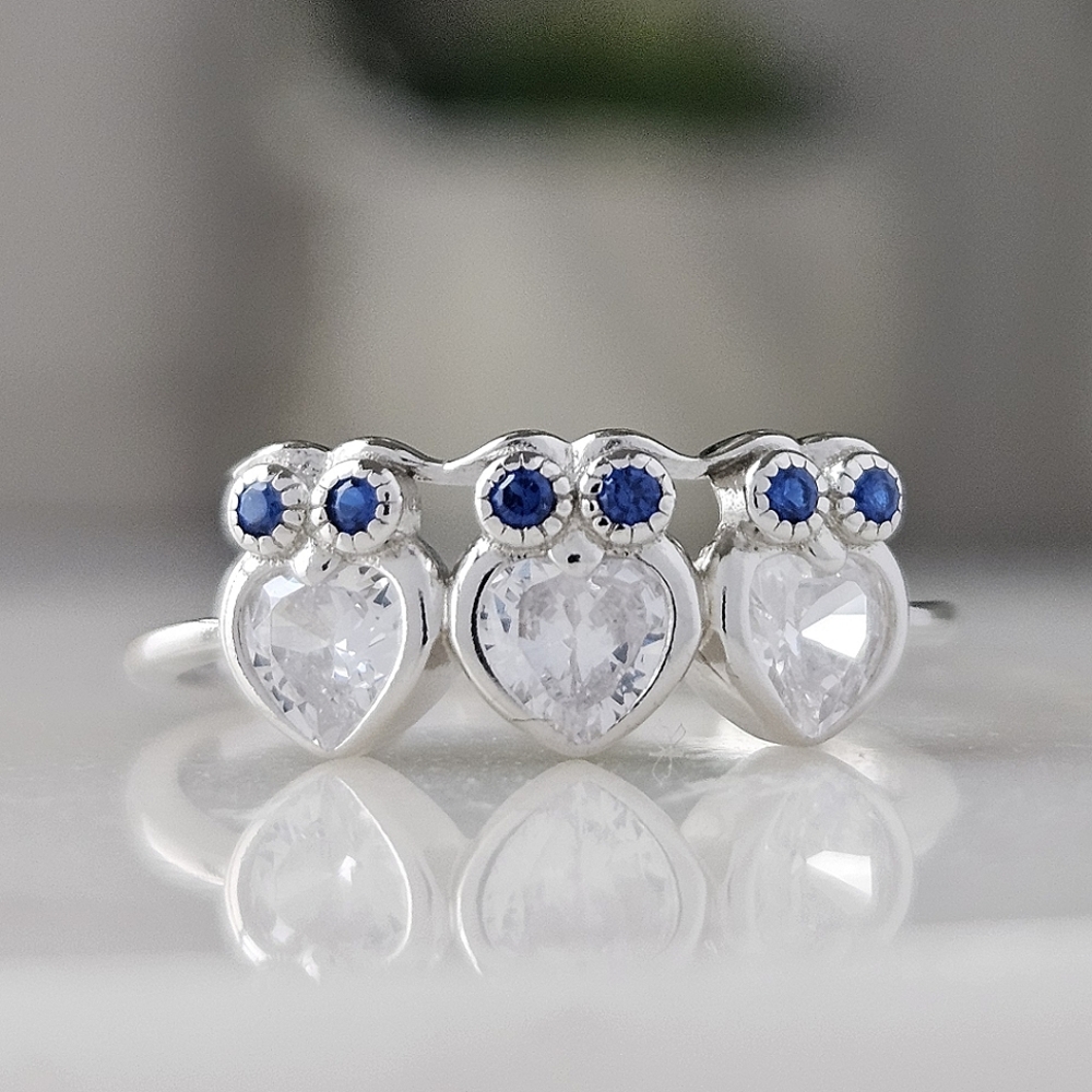Owl Ring, 925 Sterling Silver Charmed Aroma Size 7